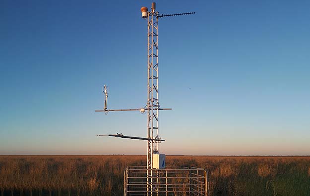 flux tower measuring soil carbon